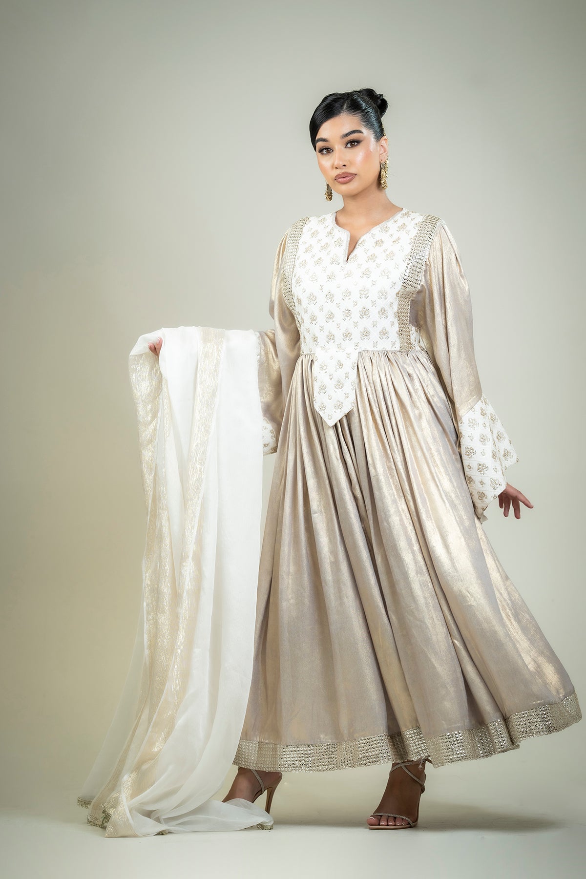 White Shimmer Dress